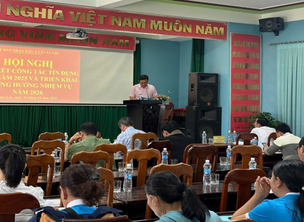 HỘI NGHỊ TỔNG KẾT CÔNG TÁC TÍN DỤNG CHÍNH SÁCH NĂM 2025 VÀ TRIỂN KHAI PHƯƠNG HƯỚNG, NHIỆM VỤ NĂM 2026 TẠI XÃ XUÂN LỘC